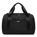 ECOHUB Ryanair Cabin Bags 40x20x25 Underseat Cabin Bag Travel Hand Luggage Bag Holdall Bag Carry on Bag Overnight for Women and Men Weekend Bag Hospital Bag Recycled PET Eco Friendly，Black