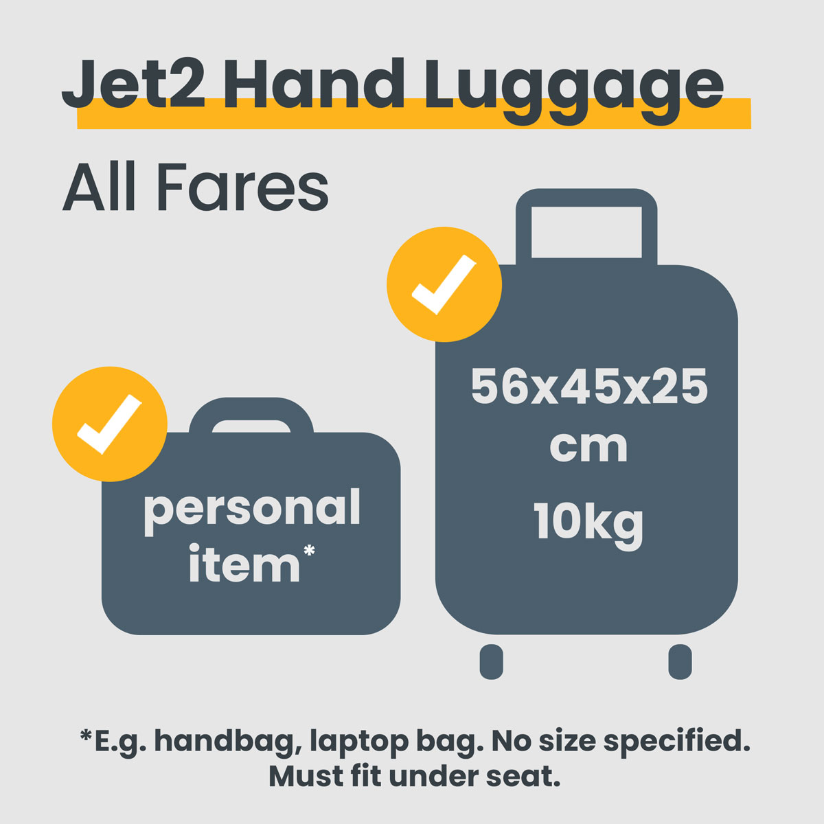 Jet2 baggage store allowance infant